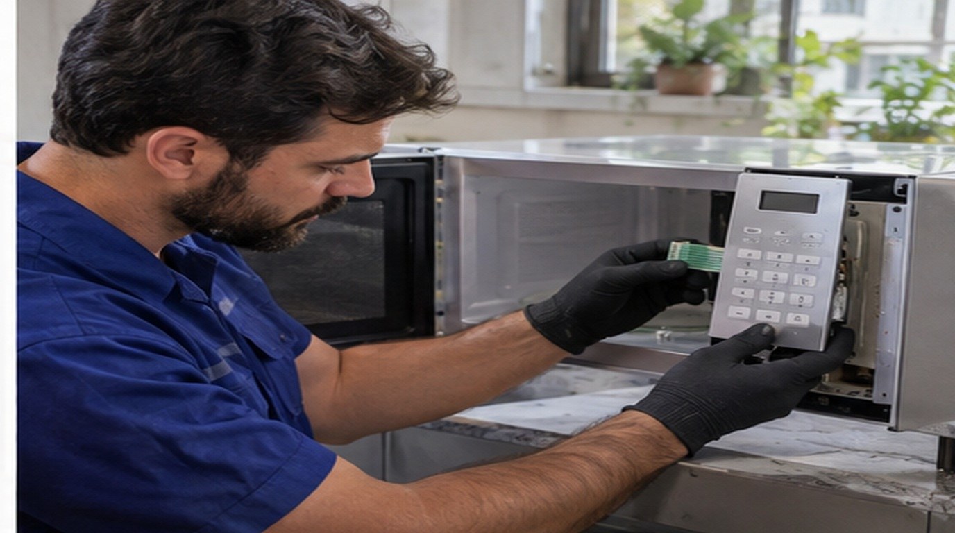Conserto de micro-ondas em Cotia‑SP: troca da membrana e do painel